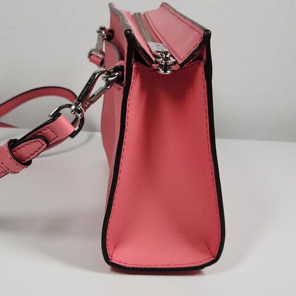 Michael Kors Sheila Small Faux Leather Crossbody Bag Pink - Picture 4 of 10